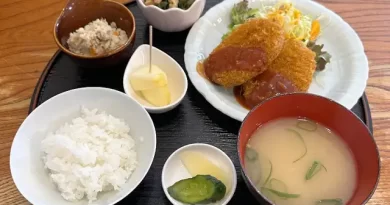 Teishoku meal and fruit sando at Kitchen Taro (キッチンTARO) in Muko, Kyoto, a cozy local diner