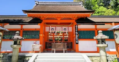 Forested hilltop view at Yoshida Jinja (吉田神社) in Kyoto Prefecture, a serene Shinto shrine